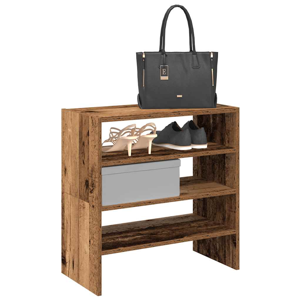 Vidaxl shoe racks 2 st stackable 60x30x30.5 cm old wood -colored