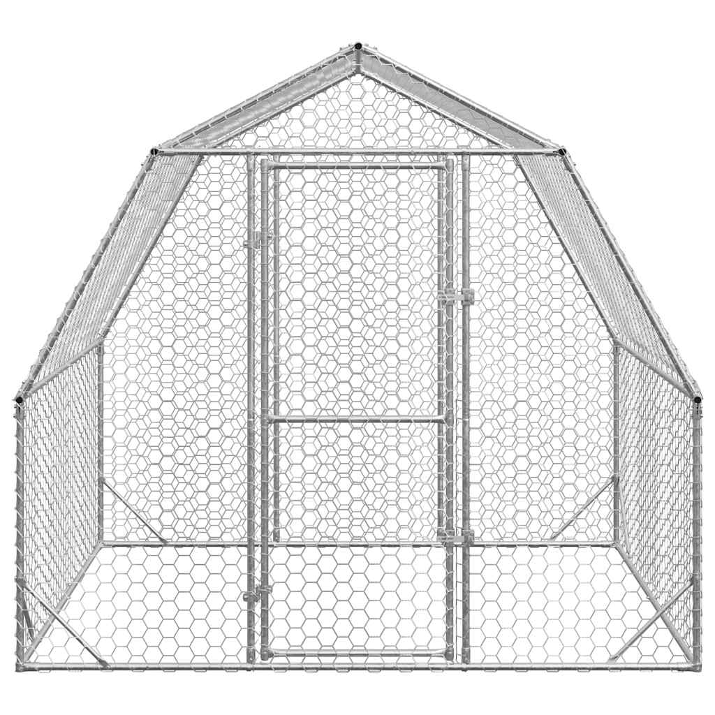 Vidaxl kippenren 2,5x2x2,25 m gegalvaniseerd staal