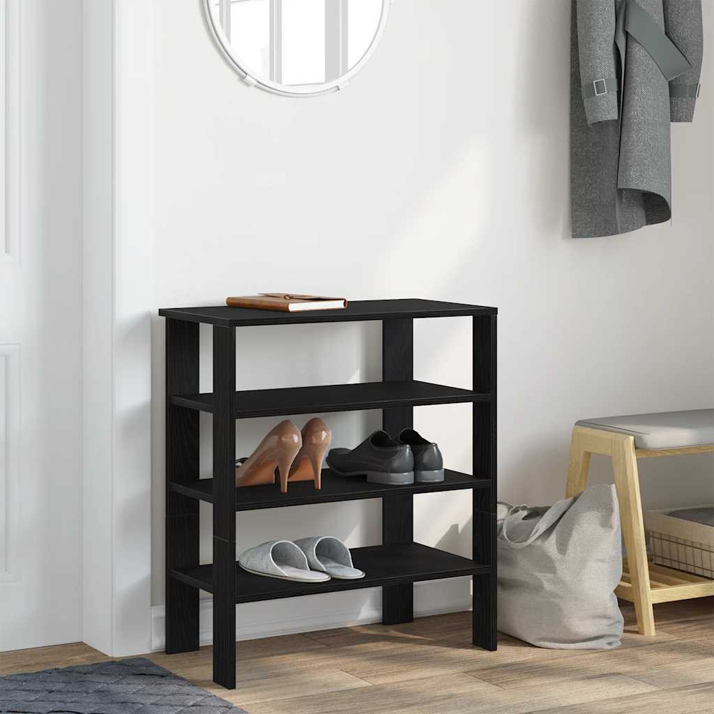 Vidaxl Shoe Rack 61x32x70 cm bearbetat trämall