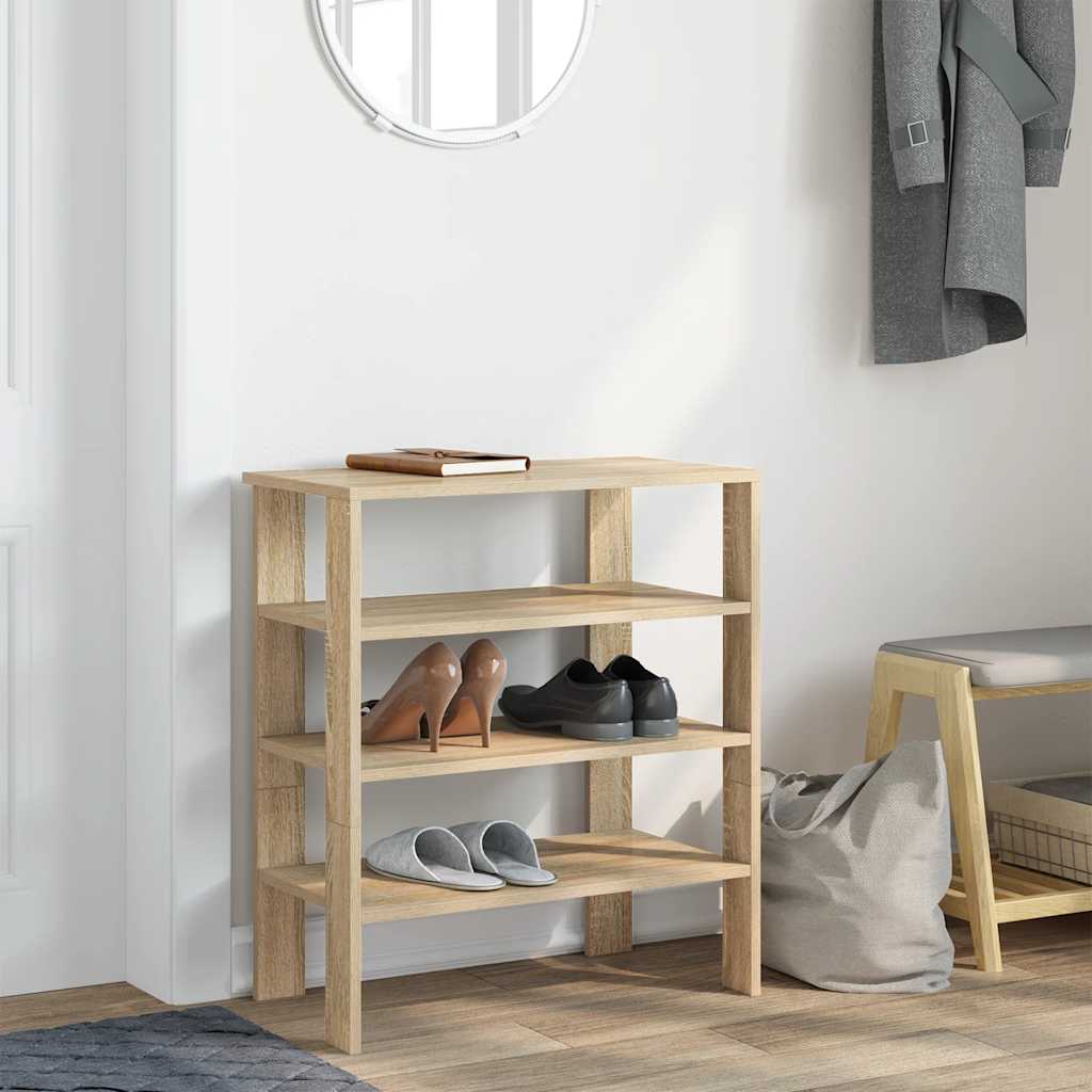 Vidaxl Shoe Rack 61x32x70 cm Behandlet tre Sonoma Oak -farget