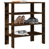 Rack à chaussures Vidaxl 61x32x70 cm en bois transformé en bois de chêne fumé coloré