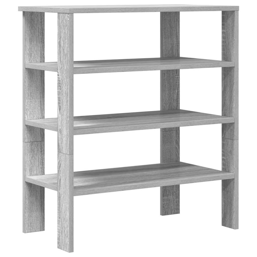 Vidaxl Shoe Rack 61x32x70 cm de madera procesada Sonoma gris