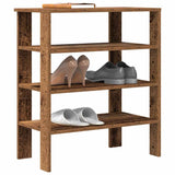 Vidaxl Shoe Rack 61x32x70 cm Behandlet tre gammelt trefarget