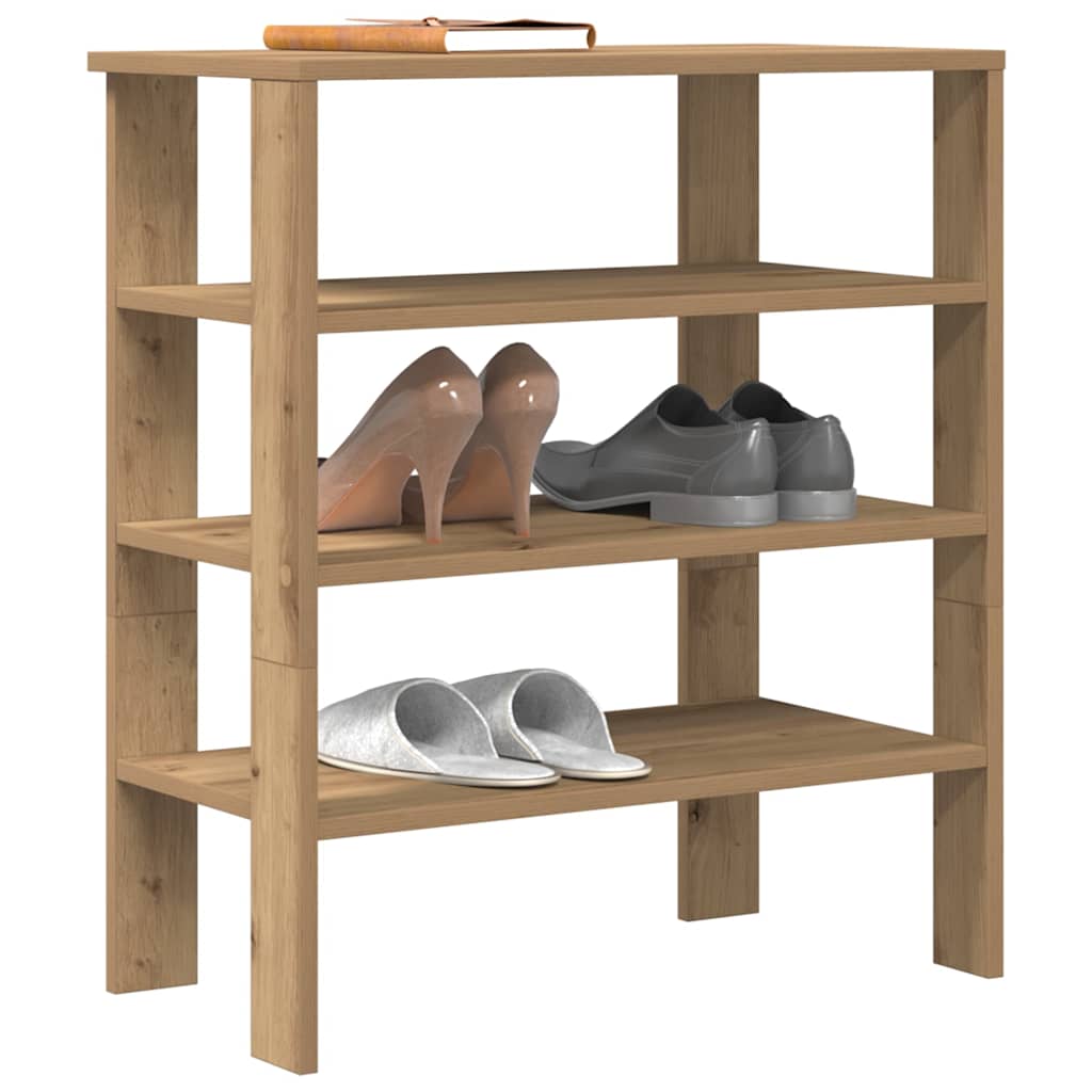 VidaXL shoe rack 61x32x70 cm processed wood artisanal oak color