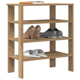 Vidaxl Shoe Rack 61x32x70 cm bearbetad trähantverk