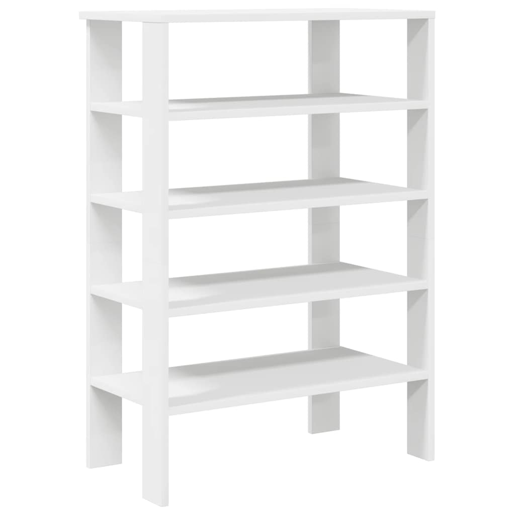 Vidaxl Shoe Rack 61x32x87.5 cm de madera procesada blanca