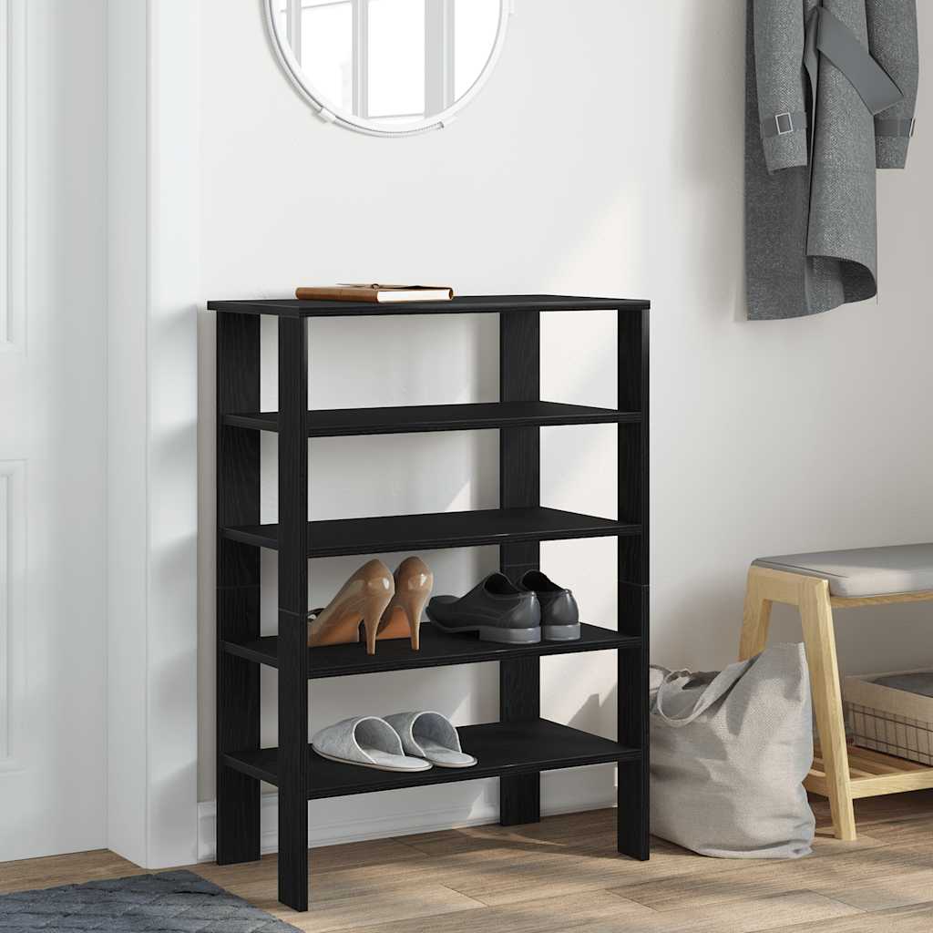 VidaXL shoe rack 61x32x87.5 cm processed wood black