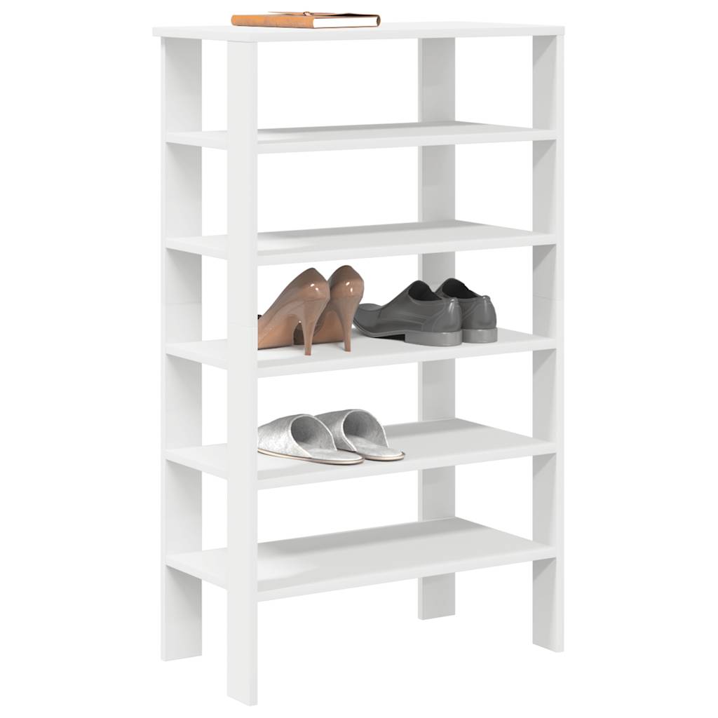 Vidaxl Shoe Rack 61x32x105 cm Behandlet trehvit