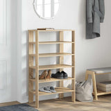 Vidaxl Shoe Rack 61x32x105 cm bearbetad trä sonoma ek färgad