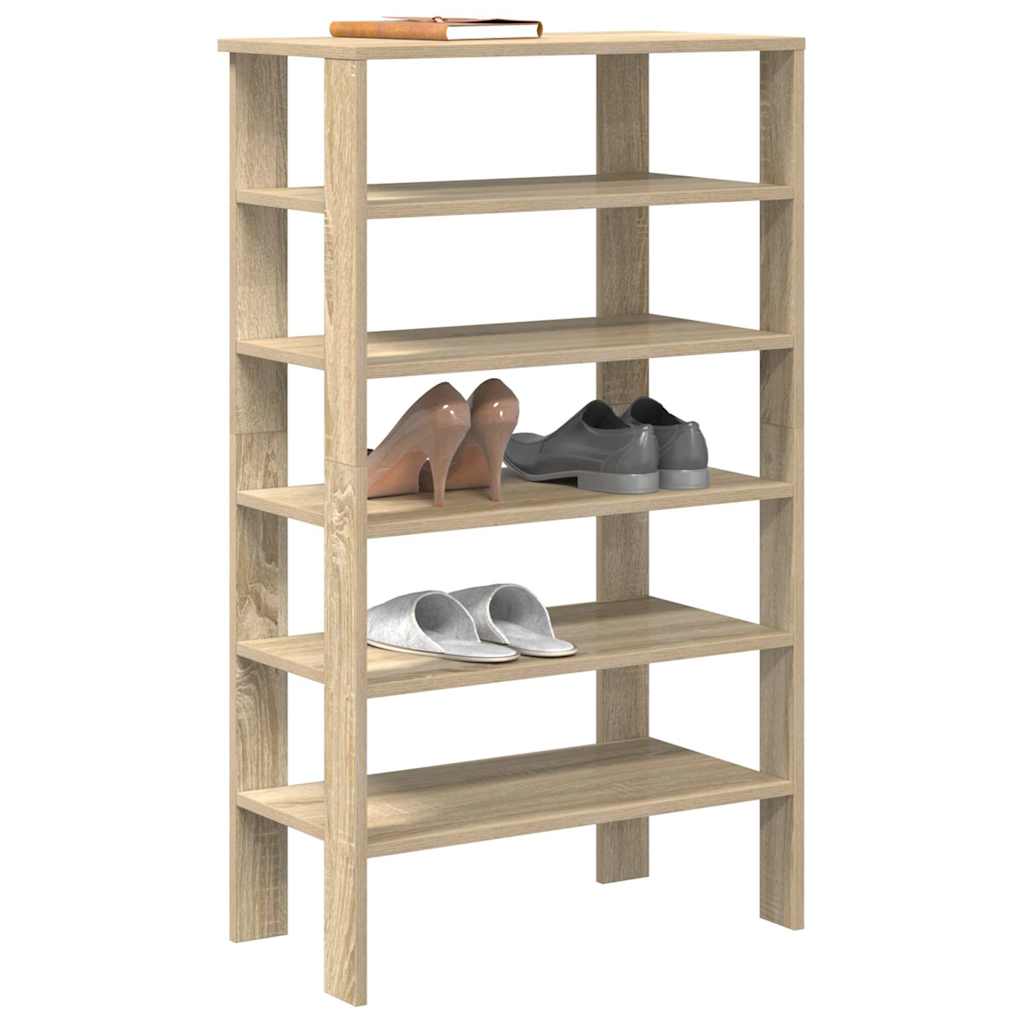 Vidaxl Shoe Rack 61x32x105 cm de madera procesada Sonoma Oak coloreed