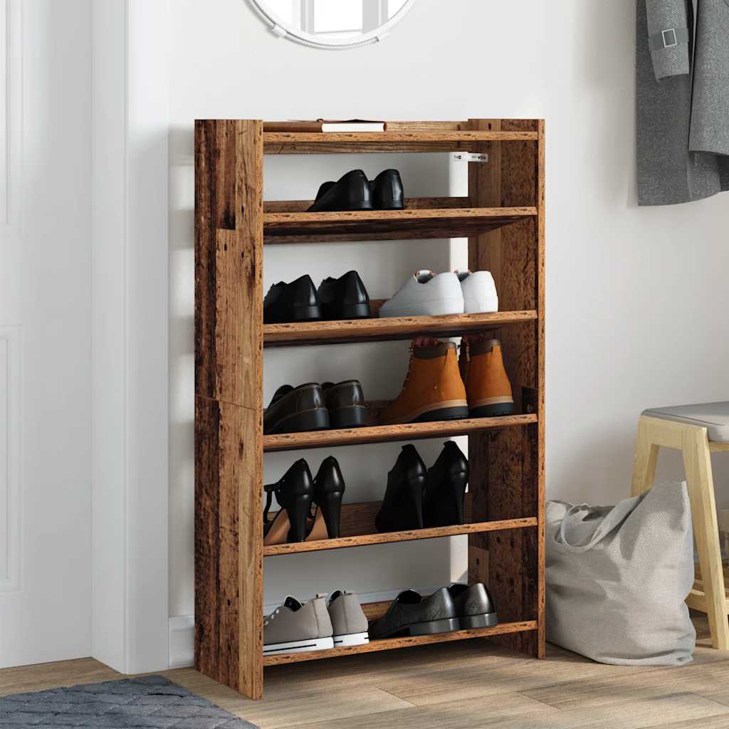 VidaXL shoe rack 60x25x100 cm processed wood old wood colored