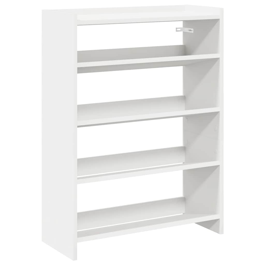 Vidaxl Shoe Rack 60x25x81 cm bearbetat trävit