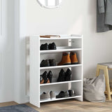 Vidaxl Shoe Rack 60x25x81 cm forarbejdet træhvide