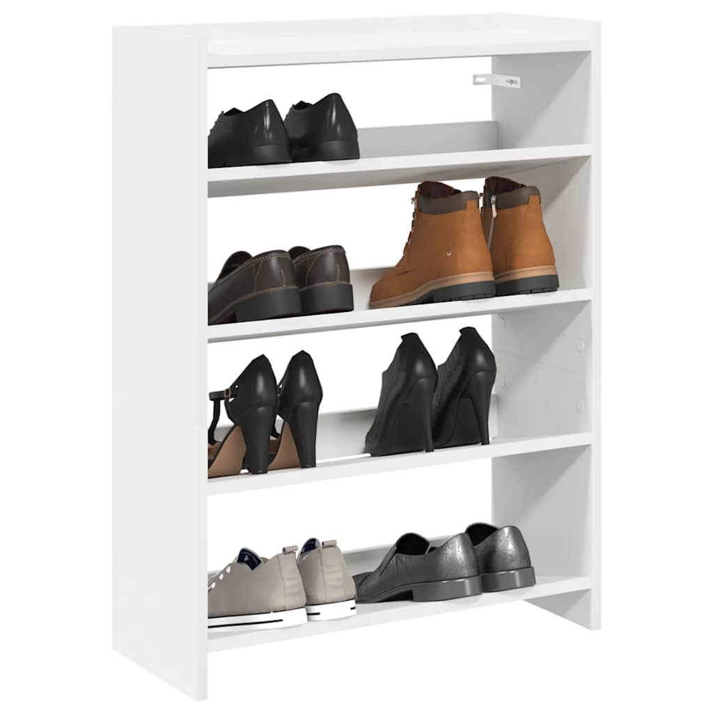 Vidaxl Shoe Rack 60x25x81 cm bearbetat trävit