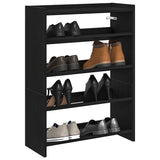 Vidaxl Shoe Ratch 60x25x81 cm de madera procesada negra