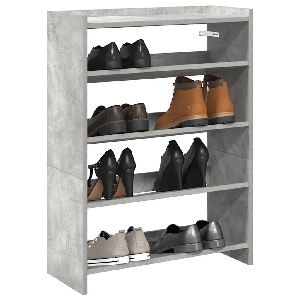 Rack de chaussures Vidaxl 60x25x81 cm Prix en béton en bois transformé