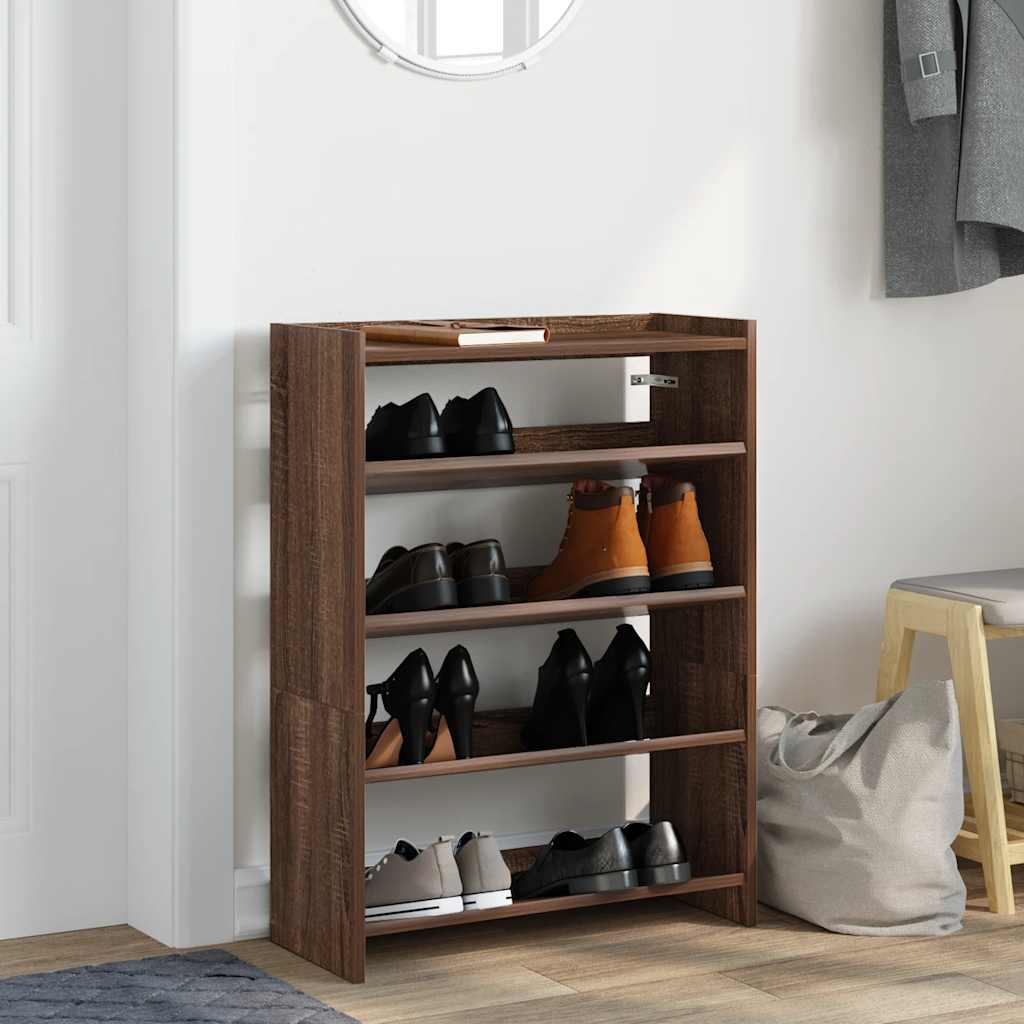 VidaXL shoe rack 60x25x81 cm processed wood brown oak color