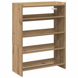 Vidaxl shoe rack 60x25x81 cm processed wood artisanal oak color