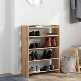 Vidaxl Shoe Rack 60x25x81 cm Behandlet trehistet eikfarge