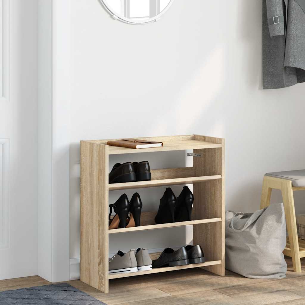 Vidaxl Shoe Rack 60x25x62 cm przetworzone drewno sonoma dębowe kolorowe