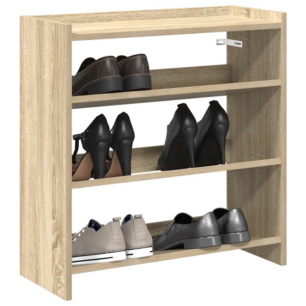 Vidaxl Shoe Rack 60x25x62 cm forarbejdet træ sonoma eg farvet