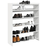 Vidaxl Shoe Rack 80x25x100 cm przetworzony drewniany biały