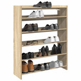 Vidaxl Shoe Rack 80x25x100 cm bearbetad trä sonoma ek färgad