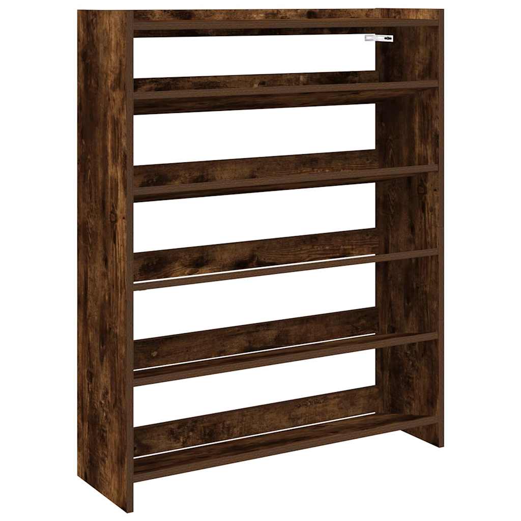 VidaXL shoe rack 80x25x100 cm processed wood smoked oak colored