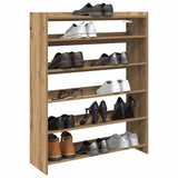 Vidaxl Shoe Rack 80x25x100 cm Color de roble artesanal procesado