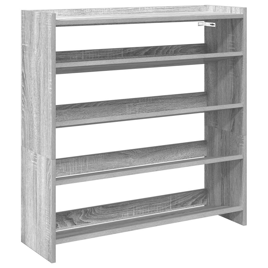 Vidaxl Schong Rack 80x25x81 CM veraarbechte Holz Greyoma Oakfaarf