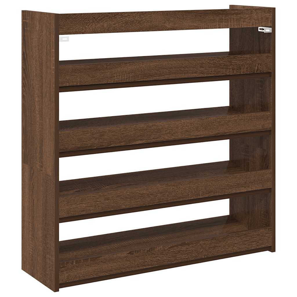 VidaXL shoe rack 80x25x81 cm processed wood brown oak color