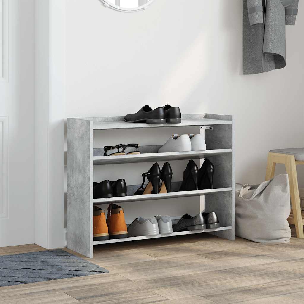 VIDAXL -Schuhregal 80x25x62 cm verarbeiteter Holzbetonpreis