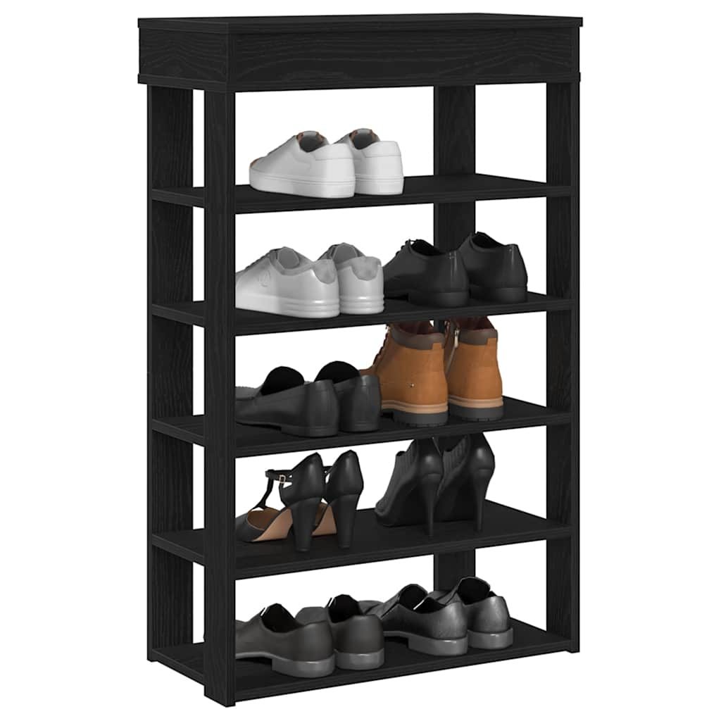 Rack à chaussures Vidaxl 60x30x98 cm Bois Black