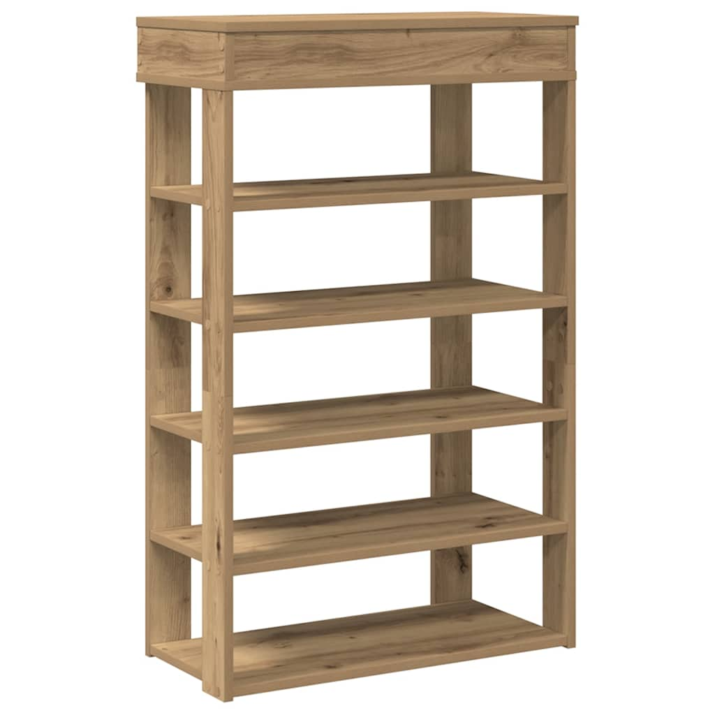 Vidaxl Shoe Rack 60x30x98 cm Forarbejdet træ Artisanal eg Farve