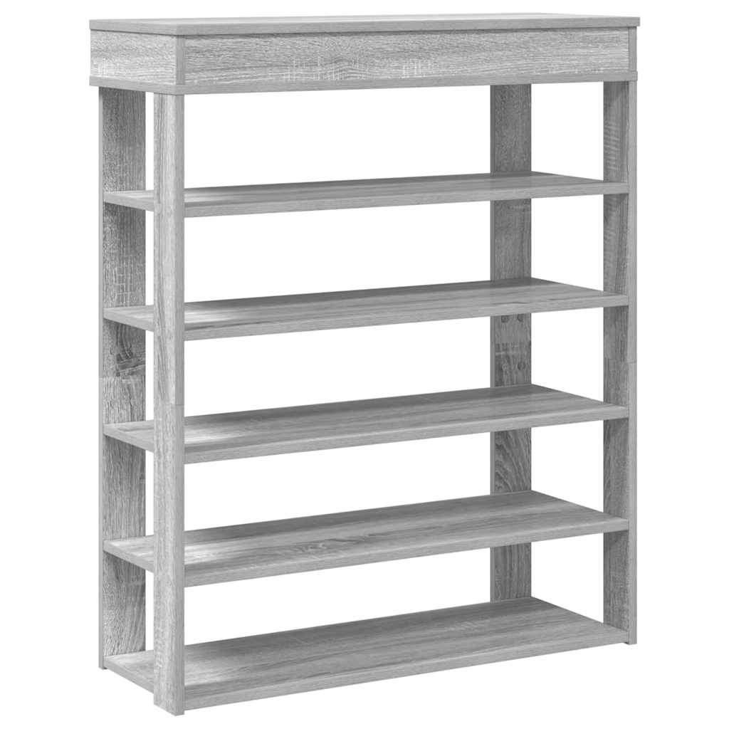 Vidaxl Shoe Rack 80x30x98 cm forarbejdet trægrå sonoma