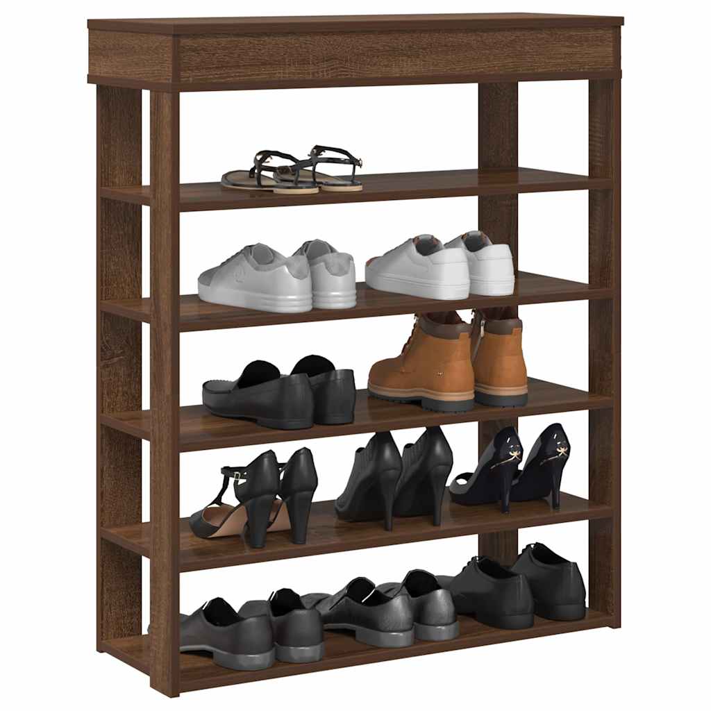 Vidaxl shoe rack 80x30x98 cm processed wood brown oak color