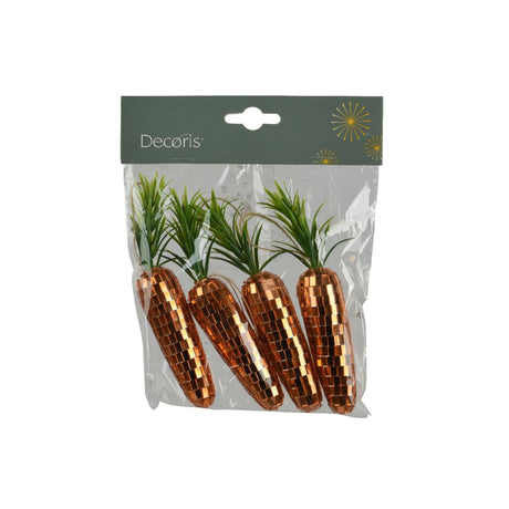 Decoris hängend Deco Karottenschaum Set vu 4 2,5xh13cm