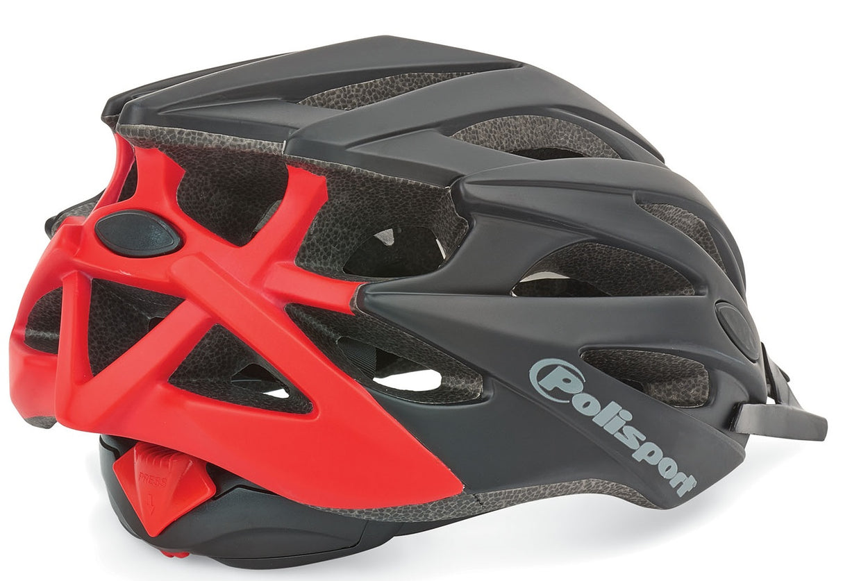 Polisport Twig Bicycle Helmet M 55-58cm Black Matt Red