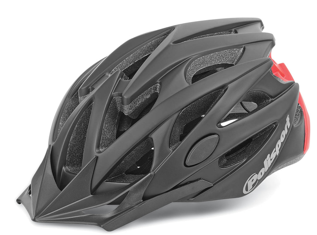 Polisport Twig Bicycle Helmet M 55-58cm Black Matt Red