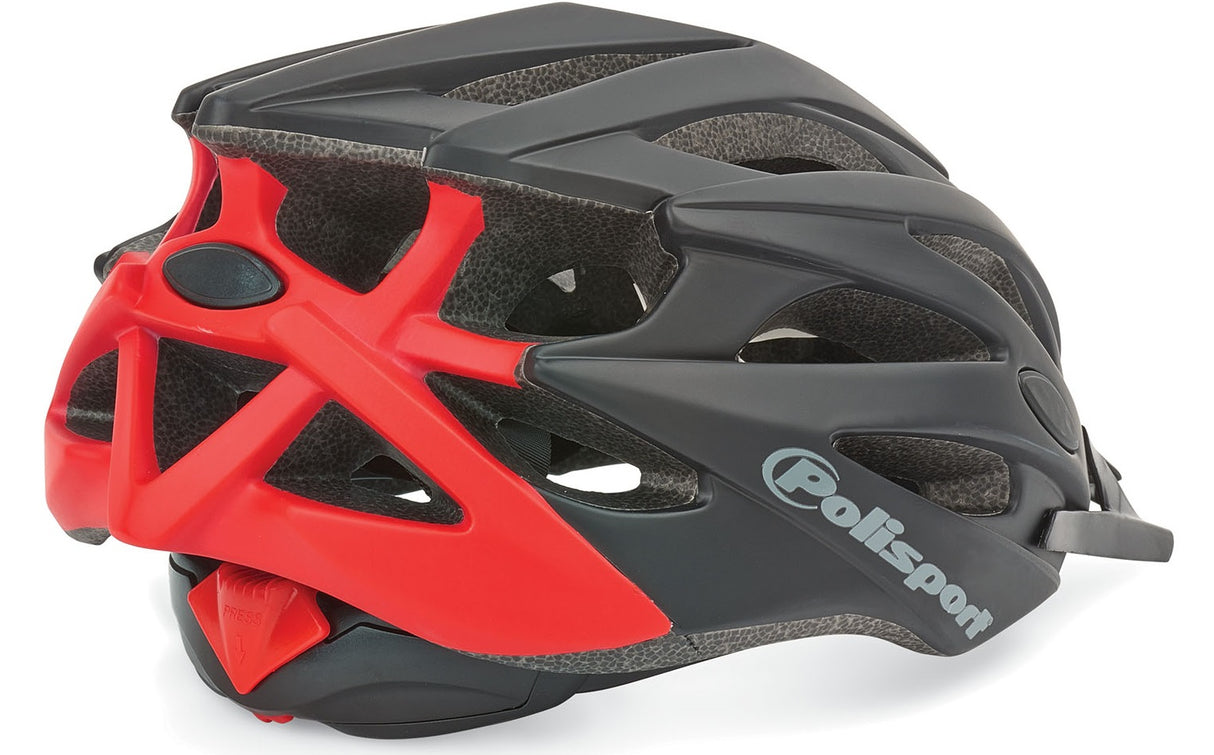 Polisport Twig Bicycle Helmet L 58-61 cm Black Matt Red