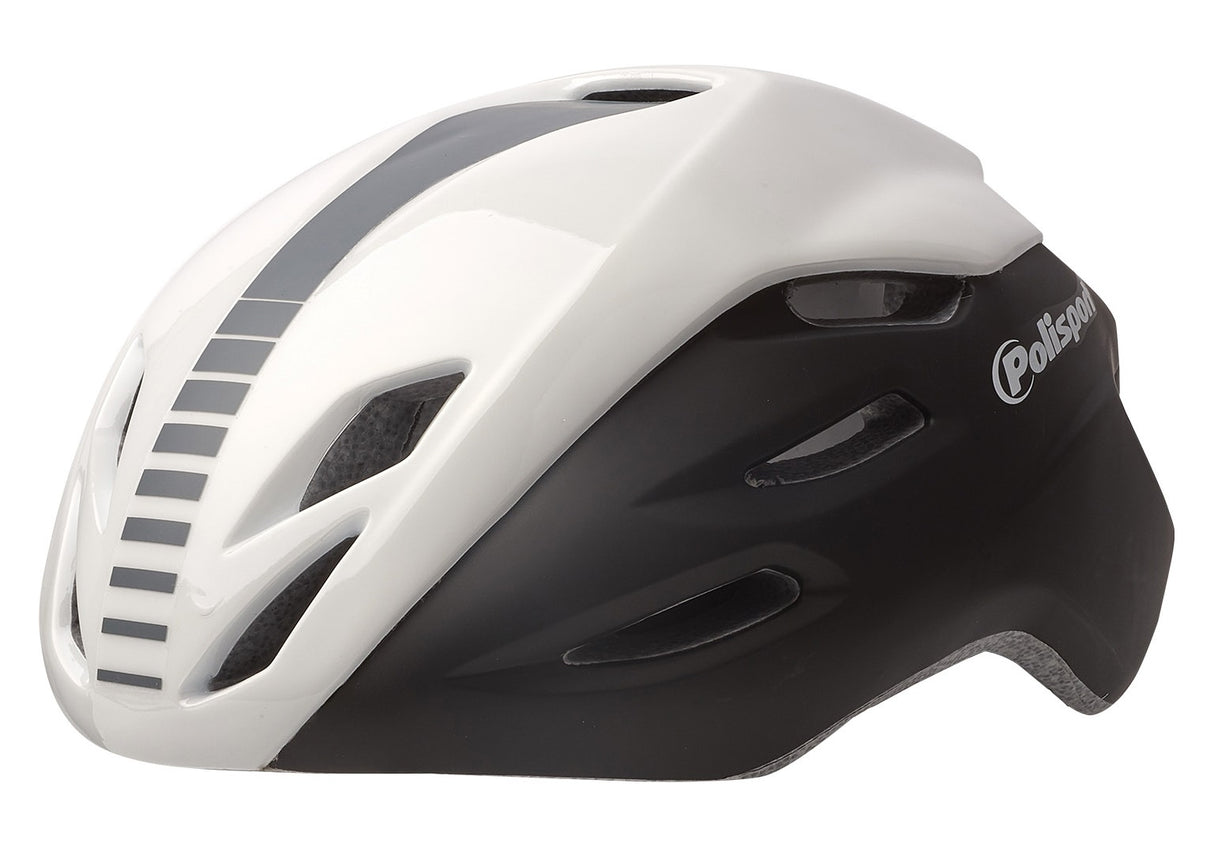 Polisport Helmet Aero Road Matt White Gloss White Grey L 58-61 cm