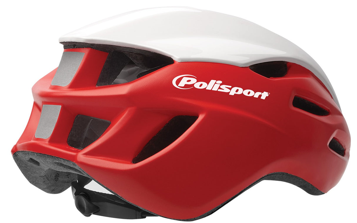 PoliSport Helm Aero Road Mat Red Gloss Black Black L 58-61cm