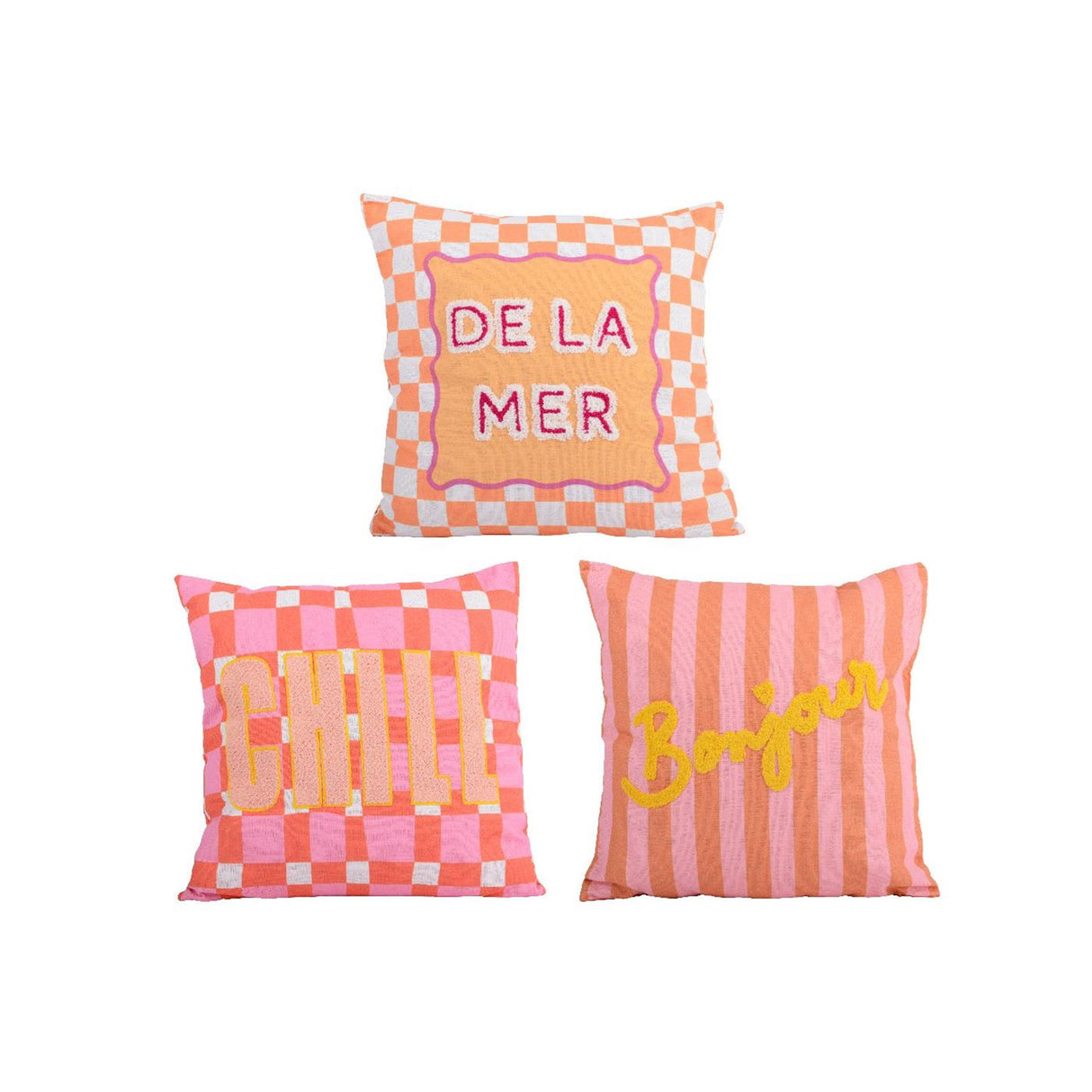 Decoris kussen met tekst katoen 45x45cm