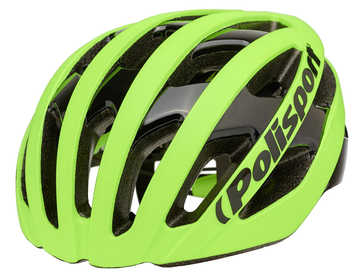 PoliSport Light Pro Bicycle Helmet M 52-58 cm Fluo Amarillo Negro