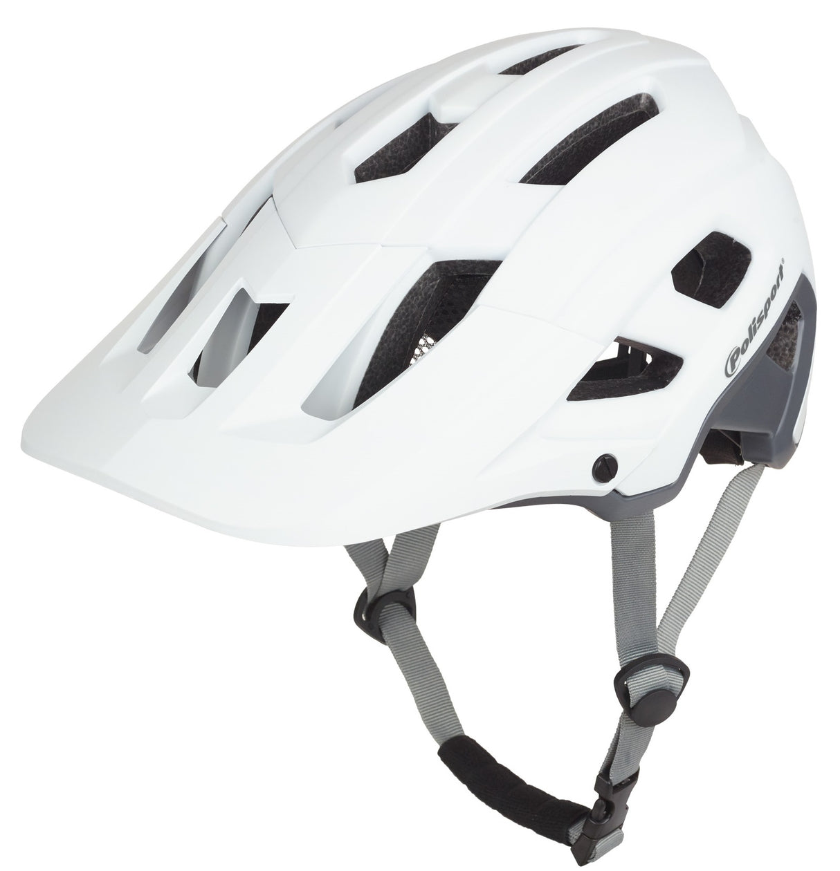 Polisport Mountain Pro Bicycle Helmet L 58-61 cm hvid grå