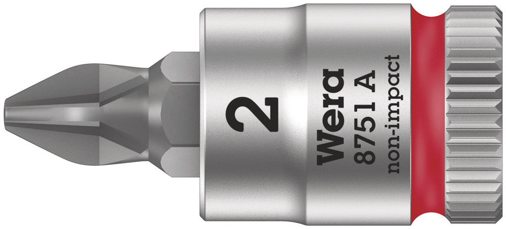Wera 8751 a Zyklop bit socket with 1/4 inch drive, PH 1 x 28 mm - 1 piece - 05003350001