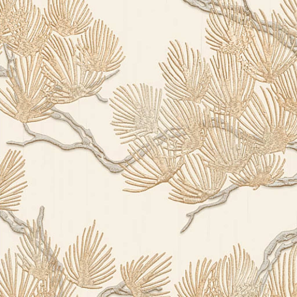 DUTCH WALLCOVERINGS DUTCH WALLCOVERINGS Behang Pine Tree crèmekleurig