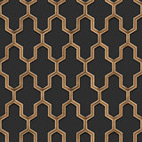 Dutch wallcoverings dutch wallcoverings behang geometric zwart en goudkleurig