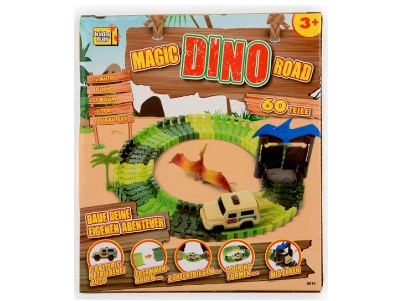 Jonotoys magesch Strooss Dino Auto Streck 60 Stécker