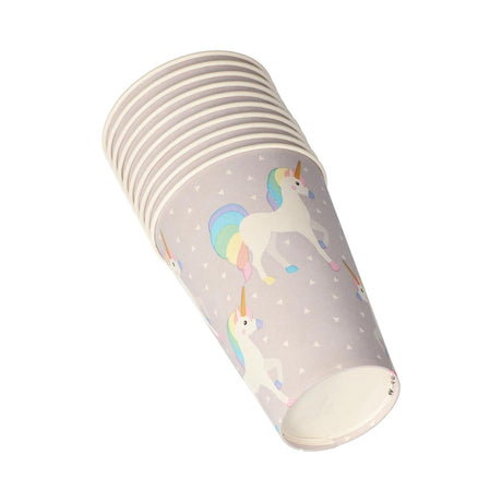 Papstar drinking cups unicorn cardboard 0.2l